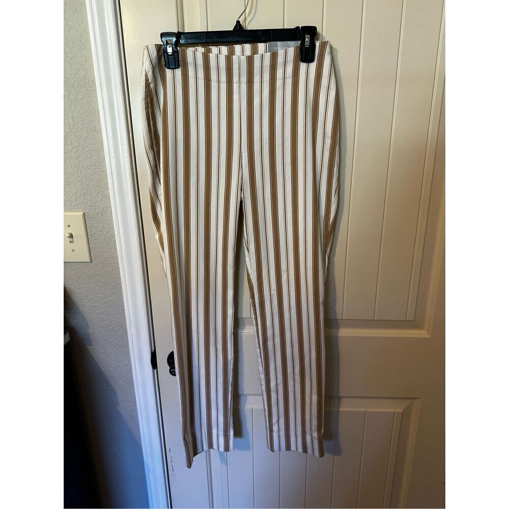 NWT Chico’s So Slimming Brigitte Slim Leg Striped Pants Women Sz 00 (2 Regular)